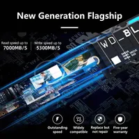 Western Digital WD BLACK SN850 NVMe SSD pour consoles PS5, lecteur de jeu PCIe Gen4, version Sony, 1 To, 2 To, disque SSD, 7000 Mo/s
