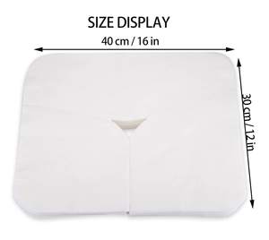 천연 일회용 고품질 부직포 넥 필로우 커버 목 베개 커버 페이스 레스트 커버 - Product Image 4