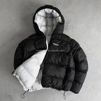 Vestes matelassées en nylon à capuche personnalisées pour fabricants de streetwear, vêtements d'hiver d'extérieur, vestes réversibles imperméables en duvet