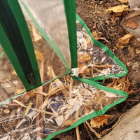 Serre d'hiver personnalisée à motif uni pour jardin extérieur, protection des plantes, coupe-vent, en polyester, avec fermeture éclair, forme triangulaire