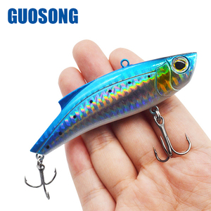 Leurre de pêche appât nageur appât bionique japon crochets longue coulée naufrage VIB 90mm/24g 3D yeux réaliste Action rapide appât dur - Product Image 3