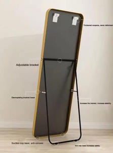 Xu Hướng Đầy Đủ Chiều Dài Dual-Mục Đích Trang Trí Nội Thất Tường Gương Tùy Chỉnh Hiện đại Tầng Thường vụ Bạc LED Ánh Sáng Xách Tay - Product Image 5