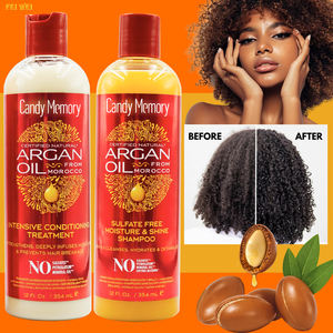 Fabrik preis Haarpflege set Pflegendes Anti-Frizz Marokko Arganöl Sulfat freies Shampoo und Conditioner für lockiges Haar - Product Image 2