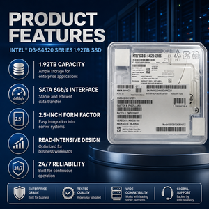 SSD de centre de données Intel 1,92 To D3-S4520 2,5 DWPD avec garantie de 5 ans et cryptage AES pour démarrage de serveur, virtualisation et stockage NAS - Product Image 3