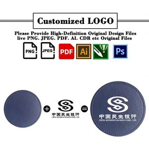 Sous-verres personnalisés avec logo d'entreprise, sous-verres en cuir PU en gros, sous-verres ronds antidérapants pour boissons, restaurants, hôtels, sous-verres promotionnels - Product Image 2