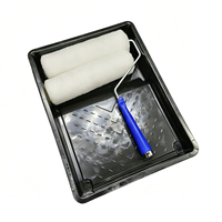 Kit de peinture mural Sanfine : Rouleau de peinture en fibres synthétiques, bac à peinture, manche de rouleau Runner Pro, outil de finition des bords, livraison directe
