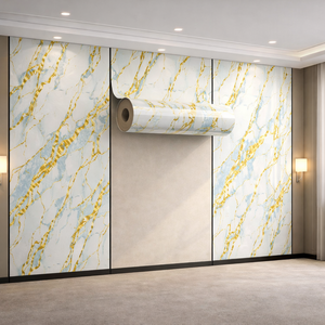 Autocollant mural en mousse 3D effet marbre - Imperméable et auto-adhésif pour chambres d'hôtel - Product Image 1