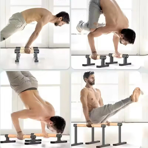 Barre parallele invertite <span class=keywords><strong>in</strong></span> <span class=keywords><strong>legno</strong></span> di quercia di alta qualità per <span class=keywords><strong>trazioni</strong></span>, per uso domestico, esercizio fisico e fitness - Product Image 6