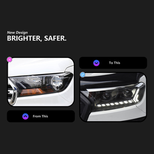 Phares LED 10000 Lumens 72 Watts pour Ford 2016-2020, ensemble de phares avec lentille LED modifiée, feux de jour - Product Image 6