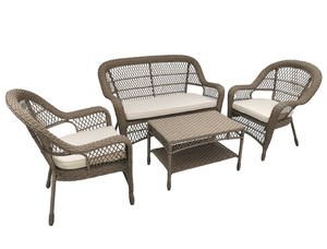 Guangdong Factory <span class=keywords><strong>Jeco</strong></span> ACE Silla de mimbre Juego de conversación Muebles de ratán natural Patio Jardín Conjunto Muebles de exterior - Product Image 3