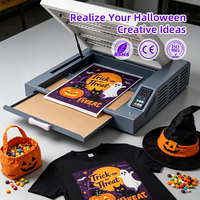 FCOLOR Séchoir à poudre DTF A3 amélioré, four de polymérisation de bureau à température et minuterie réglables pour transfert thermique de vêtements personnalisés pour Halloween