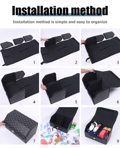 Organizador <span class=keywords><strong>de</strong></span> Maletero <span class=keywords><strong>de</strong></span> Coche Plegable Automático <span class=keywords><strong>de</strong></span> Cuero PU con Logotipo Personalizado, Pequeño y Grande, con Asa <span class=keywords><strong>de</strong></span> Anilla - Product Image 6