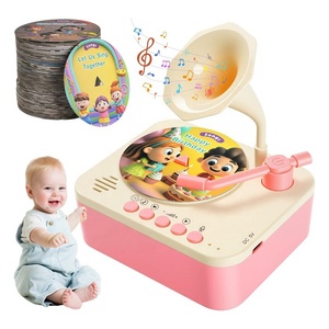 Juguete Fonógrafo para Niños Pequeños, Máquina de Cuentos en Inglés para Educación Temprana, Tocadiscos para Niños, Gramófono y Reproductor de Música con 96 Tarjetas - Product Image 1