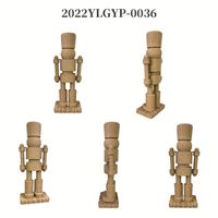 Figuras de Soldados Cascanueces Navideños Hechas a Mano con Ratán Ecológico, Acabado Natural Animado Clásico para Interiores/Exteriores