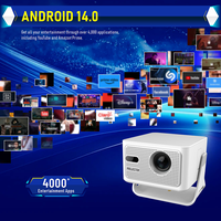 Projecteur LCD JUNUO HY320MAX Android 14 Mini Dual Wifi6 400ANSI H726 BT5.4 1920X1080P Projecteur domestique et extérieur