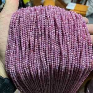 批发价格链条散珠刻面粗糙红宝石天然石散宝石 - Product Image 6