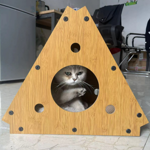 Penjualan Terbaik grosir mainan hewan peliharaan karton kucing menggaruk kucing Scratcher dengan kemiringan - Product Image 3