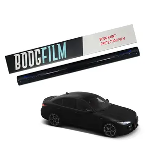 Boogfilm Car Vinyl Wrap Membrana que cambia de color Colorido Auto Body Stickers PVC envuelve Fibra de carbono película negra Todo Negro Cool car