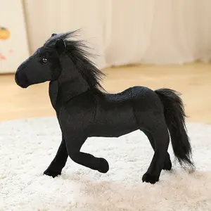 Promocional al por mayor personalizado realista suave caballo de peluche animales de peluche decoraciones para el hogar juguetes para niños