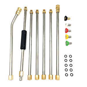 Tige d'extension pour nettoyeur haute pression, ensemble de 7 pièces en acier inoxydable, connexion Cardi de 14mm, pour utilisation de dégraissage - Product Image 5