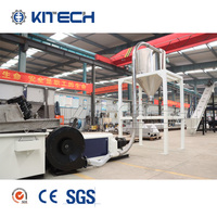 Machine de granulation de film plastique d'anneau de l'eau de vis simple du film mou KCP80 PE pour PP/PE/HDPE/LDPE avec le baril de compacteur