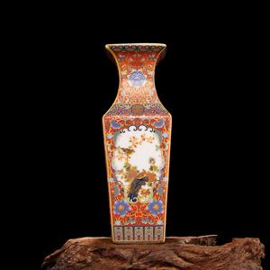 แจกันเซรามิกเคลือบเงาโบราณทรงหกเหลี่ยม ชิงหยงเจิ้ง สำหรับตกแต่งบ้านและสะสม - Product Image 2