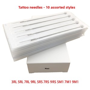 Agujas de Cartucho Desechables de Acero Inoxidable de 0.3mm y 0.35mm para Tatuajes, Tipo Shader y <span class=keywords><strong>Magnum</strong></span>, 50 Unidades/Caja, Forma Redonda/Cruzada/En Arco, Esterilizadas - Product Image 5