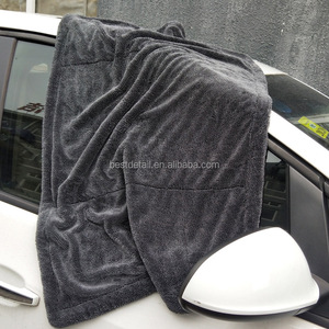 Toalla de microfibra sin bordes de 60x90cm y 1200gsm, absorbente, de doble cara, con bucle retorcido, para secado de coches y detallado automotriz. - Product Image 6