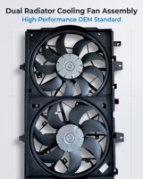 Ensemble de ventilateurs de radiateur électriques doubles pour Nissan X-Trail T32 2014-2019 Rogue T32 Koleos OE 21481-4CL0B