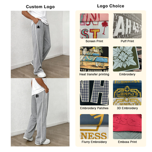 Custom Sweats Sweatpants Unisex Printed Blank Women Track Pants Wholesale Jogging Pants Plain <strong>Fleece</strong> Black <strong>Joggers</strong> <strong>Men</strong> - Product Image 5