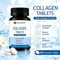 Comprimés de collagène végétaliens sans sucre, faciles à avaler, sans arrière-goût, pour la santé de la peau