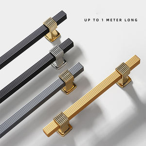 Poignée de meuble BAOCHUN en aluminium, moderne, simple, luxe léger, extra longue, pour porte de placard, tiroir - Product Image 2