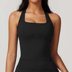 Sujetador de Yoga con logotipo personalizado para correr, Fitness, Top deportivo para mujer, Sujetador deportivo desnudo que absorbe los golpes, camiseta sin mangas de secado rápido