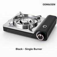 Réchaud à gaz butane manuel simple en alliage d'aluminium, coupe-vent, pour 3 à 5 personnes, idéal pour le camping et les barbecues en extérieur, portable