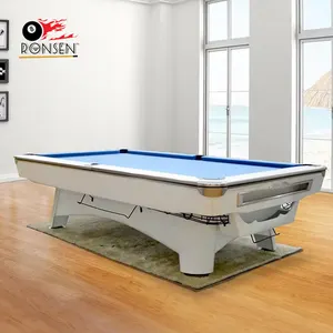 工厂供应现代风格美式9球室内游戏9英尺8英尺实木台球桌，带3块板
