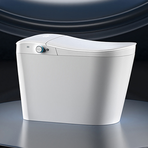 WC intelligent monobloc au design moderne avec télécommande, bidet, céramique intelligente, armoire de salle de bain avec siège chauffant - Product Image 3