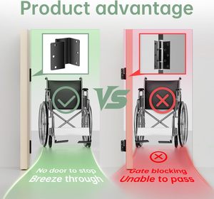 4 inch màu đen bù đắp cửa bản lề, mở rộng cửa bản lề bù đắp bản lề pivot cửa phần cứng Swing hige, cửa bản lề - Product Image 5