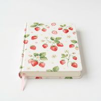 Carnet à couverture rigide avec motif floral et imprimé de fruits, marque-page en ruban, carnet de croquis, journal intime pour adolescente