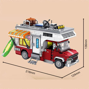 Children Pickup Truck <strong>Camper</strong> <strong>Van</strong> Mini Car <strong>Toys</strong> for Kids Camping Car <strong>Camper</strong> <strong>Van</strong> Miniatures Building Block Set - Product Image 2