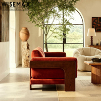 WISEMAX FURNITURE Nouvelle arrivée canapé modulaire léger et luxueux de créateur, ensemble de canapés, meubles, canapé inclinable en bois massif et tissu