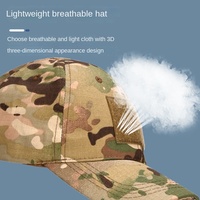 Gorra de Béisbol de Camuflaje de 6 Paneles Estilo Punk Transfronterizo con Máscara Facial, 100% Poliéster, Ajustable, para Senderismo al Aire Libre en Todas las Estaciones