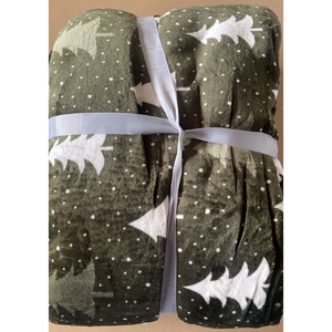 Accogliente Design albero di natale peluche coperta doppia cotone portatile e pile di poliestere per le notti invernali in ospedale o in aereo - Product Image 1