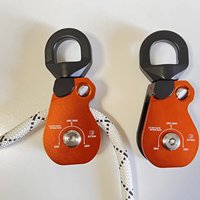 Poulies de sauvetage en aluminium à roue unique 7-13, antichute rétractable, escalade, alpinisme, assistance, travaux en hauteur
