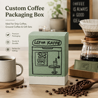 Dossiers d'emballage pour petites entreprises, logo café personnalisé, écologiques, doublure en éponge, finition pailletée, emballage cadeau pour la vente au détail, USA