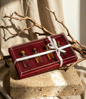 Boîte d'emballage de luxe pour flacon de parfum avec doublure en velours et ruban, couvercle transparent en acrylique, coffret cadeau en papier pour échantillon de parfum