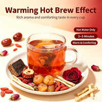 Tisane aux herbes, sucre roux, gingembre, jujube, longane, goji, rose – Sachet de mélange chaud et nourrissant – Boisson naturelle pour le bien-être féminin – Vente en gros OEM