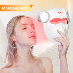 New Arrival 3D Silicone LED Facial Mask Photon Therapy Red/hồng ngoại ánh sáng 6 màu sắc cầm tay Home sử dụng chăm sóc da trị mụn - Product Image 1