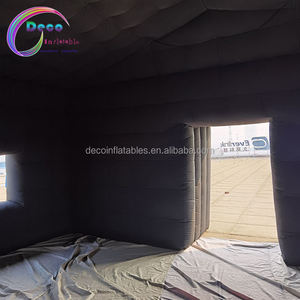Tente gonflable de luxe en forme de <span class=keywords><strong>cube</strong></span> tente gonflable noire gonflable pour publicité fête de boîte de nuit pour événement en plein air - Product Image 4