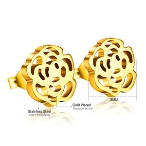 Pendientes de Acero Quirúrgico con Forma de Flor para Niña - Product Image 3