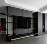 Meuble TV de salon sur mesure en gros, table console en bois et combinaison de support TV, mobilier de rangement moderne et simple